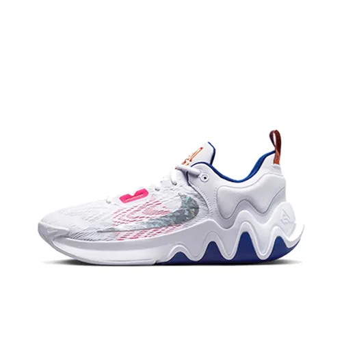 Nike Giannis Immortality 2 Амортизаторы Slip-resistant и устойчивые к истиранию MID Баскетбольные кроссовки Мужские Белый Синий