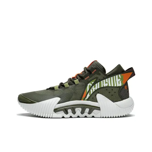 LINING Badfive 2 Low Амортизаторы Шок Устойчивость к Износу Низкий Топ Баскетбольные Кроссовки Мужские Зеленые