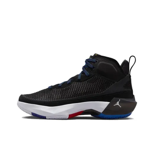 Jordan Air Джордан 37 Амортизаторы Slip-resistant Abrasion-resistant High Top Баскетбольные кроссовки Унисекс Черный