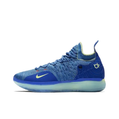Nike KD 11 Zoom KD 11 Амортизаторы Slip-resistant Низкий топ Баскетбольные кроссовки для игры Мужской Ледяной синий
