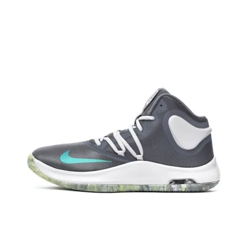 Nike Air Versitile 4 Амортизирующие шоки противоскользящие средний топ баскетбольные кроссовки мужской серый зеленый