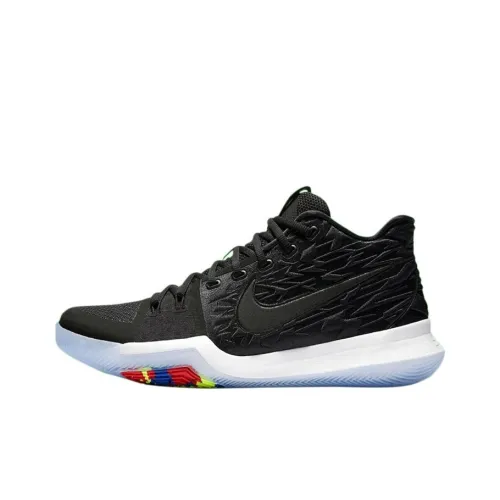 Nike Kyrie 3 Амортизаторы Shock противоскользящие баскетбольные кроссовки для игры мужские черные