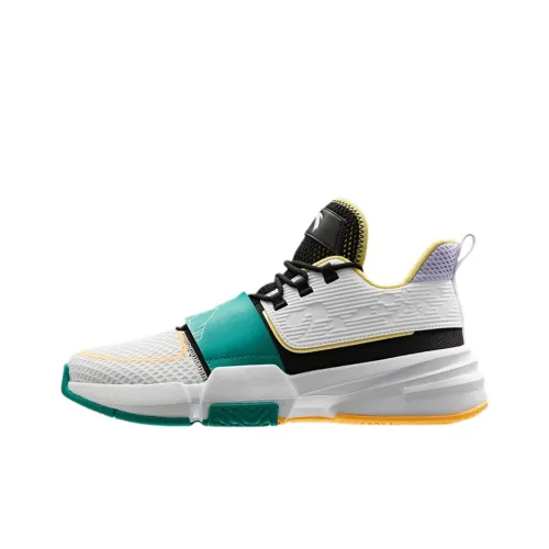 Dragon Ball Super x ANTA Амортизирующие устойчивые к скольжению и износу низкие баскетбольные кроссовки для мужчин белые и зеленые