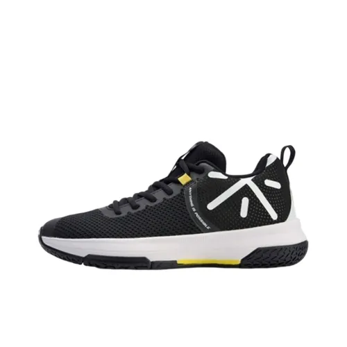 LINING Non Attack Амортизация Низкий Топ Баскетбольные Кроссовки Мужские Черный Белый