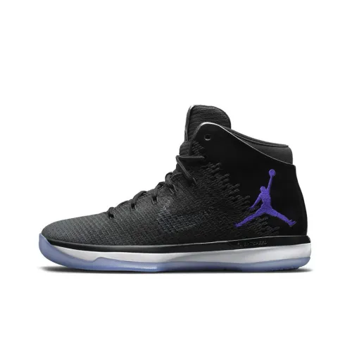 Jordan Air Джордан 31 'Space Jam' Балансированная Амортизация MID Топ Баскетбольные Кроссовки для Игры Мужские Черные Синие