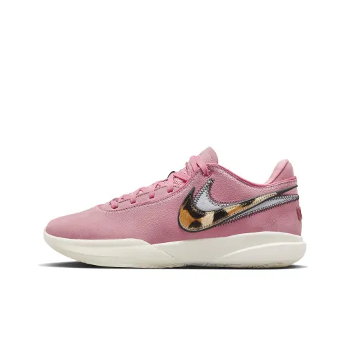 Nike LeBron 20 EP Low Топ Баскетбольные кроссовки Мужской Розовый Азиатская версия