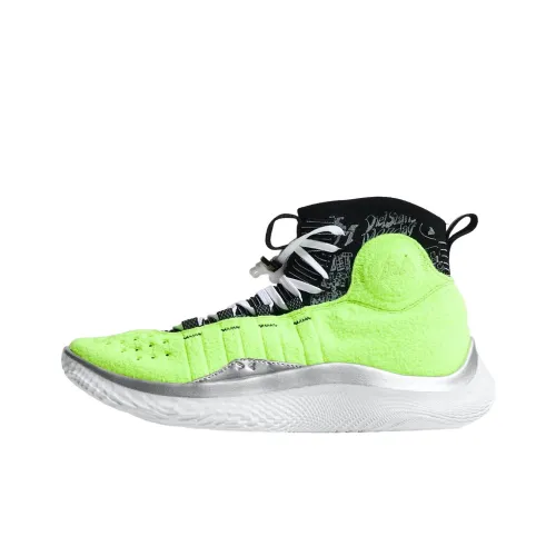 Under Armour Curry 4 Flotro противоскользящие и устойчивые к истиранию низкие баскетбольные кроссовки для мужчин черные и зеленые