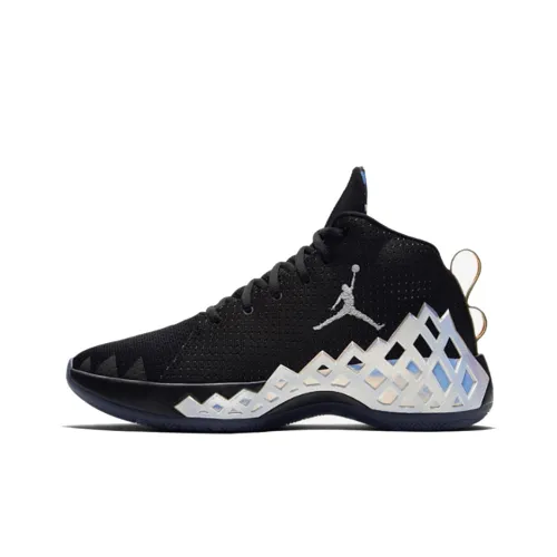 Jordan Jumpman Diamond MID Quai 54 Нескользящий Легкий MID Баскетбольные кроссовки Мужской Черный