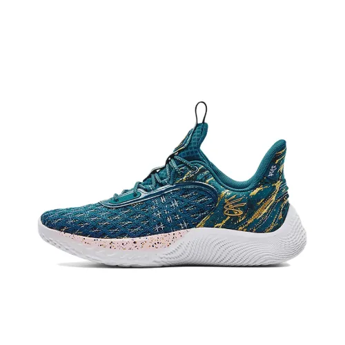 Under Armour Curry 9 Flow '2974 3PT Пластинка' Низкие баскетбольные кроссовки для игры Мужские Синие