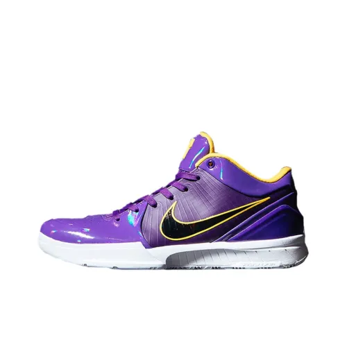 UNDEFEATED x Nike Zoom Kobe 4 Protro 'Лейкерс' Low Топ Баскетбольные кроссовки для игры Унисекс Фиолетовый Золотой