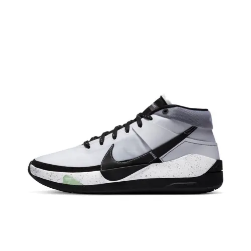Nike KD 13 KD 13 MID Топ Воздух Zoom Баскетбольные кроссовки для игры Унисекс Серый черный Международная версия