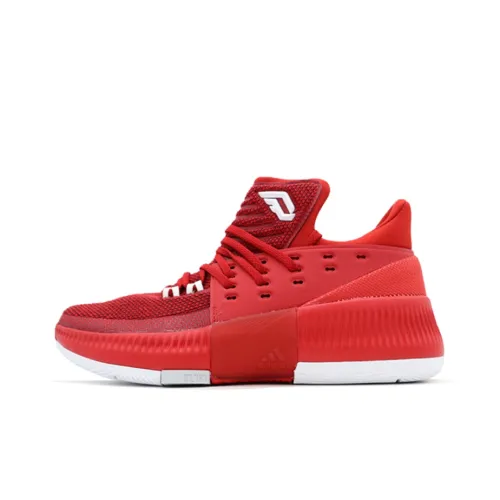 Adidas D Lillard 3 Damian Slip-Resistant Abrasion-Resistant MID Топ Баскетбольные кроссовки Мужской Красный