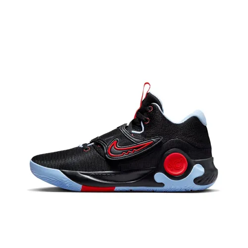 Nike KD Trey 5 X Амортизаторы Shock противоскользящие и устойчивые к истиранию баскетбольные кроссовки Mid унисекс черные и синие