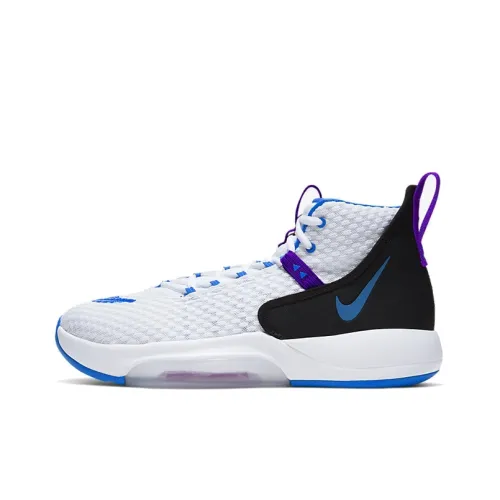 Nike Zoom Rize 1 Non Slip Легкий MID Баскетбольные кроссовки Унисекс Белый Виноградный Международный Белый