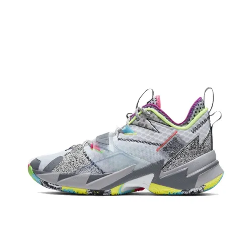 Jordan Why Not Zer0,3 Амортизация MID Топ Баскетбольные кроссовки Мужской Зеленый