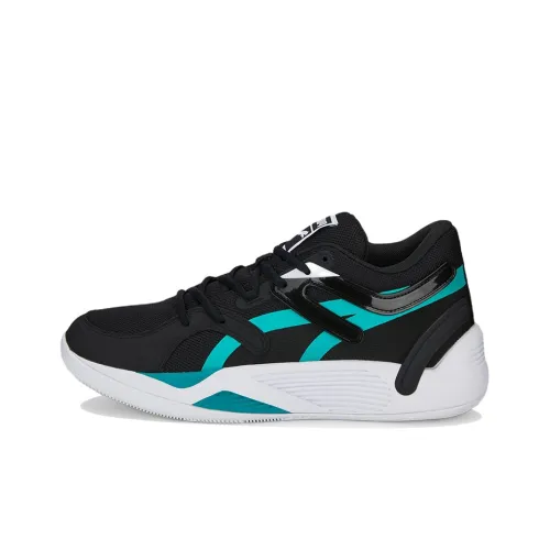 PUMA Trc Blaze Court Амортизация Противоскользящий Устойчивый к истиранию Низкий Топ Баскетбольные кроссовки Мужские Синий Черный
