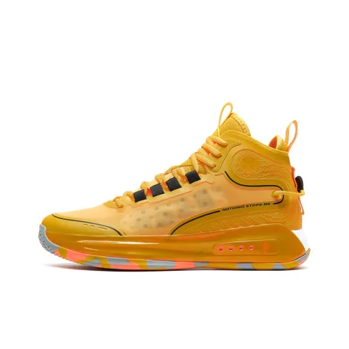 XTEP Змея Strike Slip Resistant Abrasion Resistant Дышащий Высокий Топ Баскетбольные кроссовки для игры Мужской