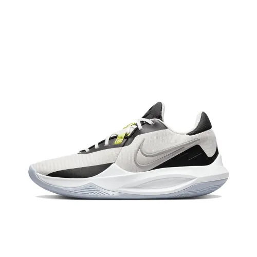 Nike Precision 6 Low Топ Баскетбольные кроссовки для игры Унисекс Белый черный