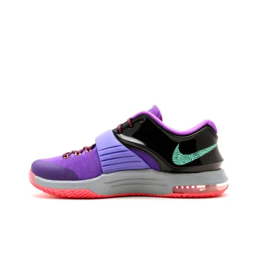 Nike KD 7 Lightning 534 Противоскользящий Устойчивый к истиранию Низкий Топ Баскетбольные кроссовки для игры Мужской Серый Фиолетовый
