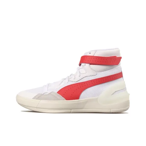 PUMA Sky Modern Шокабойеры Противоскользящие Устойчивые к истиранию Высокий топ Баскетбольные кроссовки Унисекс Белый Красный