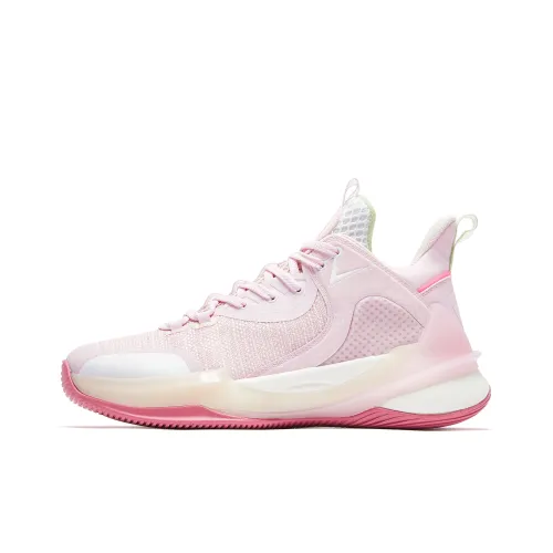 QIAODAN Poisonous Fangs 2,0 Амортизаторы Slip-resistant Abrasion-resistant MID Топ Баскетбольные кроссовки Мужской Pink