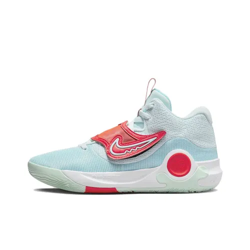 Nike KD Trey 5 X Trey 5 Амортизация Противоскользящее покрытие Поддержка MID Топ Баскетбольные кроссовки Мужской Синий Красный