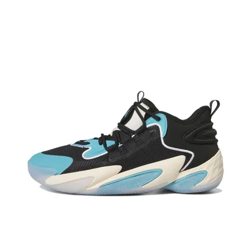 Adidas BYW Select Slip-Resistant Abrasion-Resistant Lightweight MID Basketball Shoes Unisex Black White Blue Adidas BYW Select Противоскользящий Устойчивый к износу Легкий MID Баскетбольные кроссовки Унисекс Черный Белый Синий