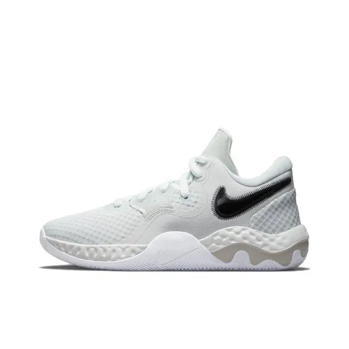 Nike Renew Elevate 2 Амортизаторы Шок-поглощающие Противоскользящие Устойчивые к истиранию Низкий Топ Баскетбольные кроссовки Мужские Белый Черный