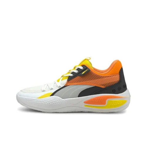PUMA Court Rider 1,0 59th Street Низкий Топ Баскетбольные Кроссовки Унисекс Белый Черный Оранжевый