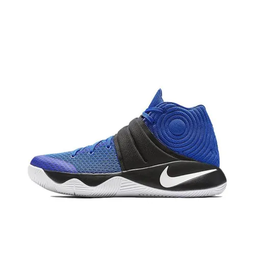 Nike Kyrie 2 Амортизаторы Shock противоскользящие и устойчивые к истиранию баскетбольные кроссовки для игры мужские синий и черный