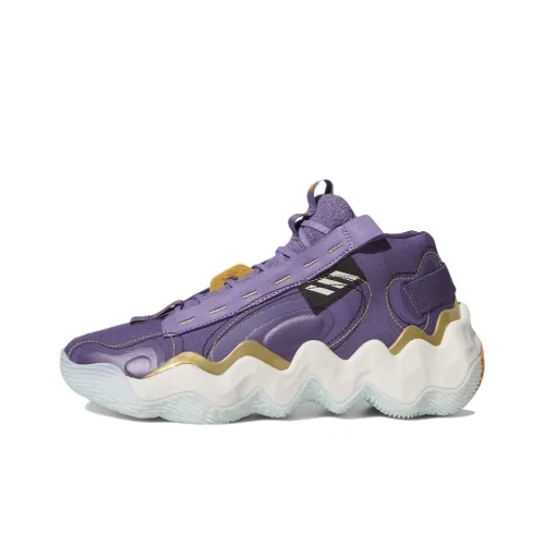 Adidas Exhibit B Slip-resistant Abrasion-resistant MID Топ Баскетбольные кроссовки Женские Фиолетовый