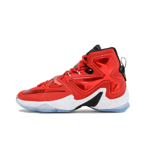 Nike Lebron 13 Guest James 13 Амортизаторы Slip-resistant High Top Баскетбольные кроссовки для игры Мужской Красный