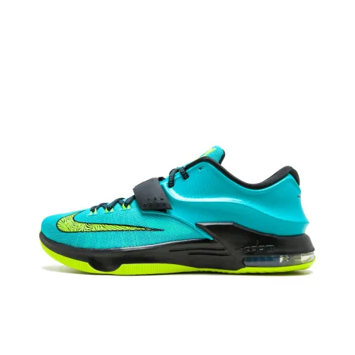 Nike KD 7 Uprising KD 7 Non Slip Легкий Низкий Топ Баскетбольные Кроссовки Мужские Желтый Зеленый