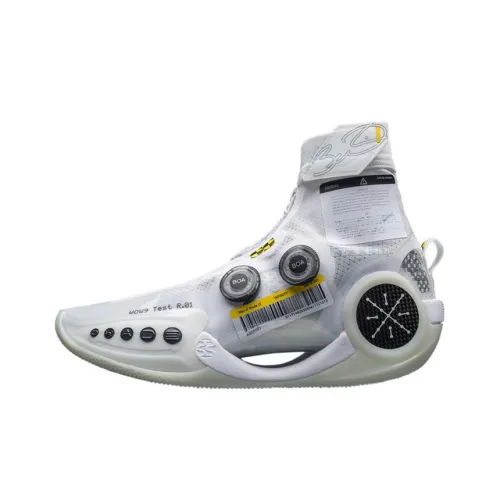 Подкладка WOW 9 Infinity 'TEST R1' Ночной свет Высокие Баскетбольные Кроссовки Мужские Белые