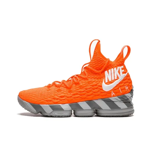 Nike Lebron 15 ''Orange Box'' Амортизирующие шоки противоскользящие средний топ баскетбольные кроссовки мужской Orange Box