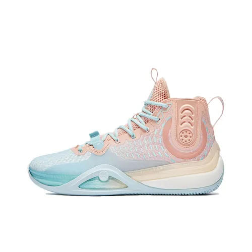 XTEP Royal Wind Generation Slip-resistant Abrasion-resistant High Top Basketball Shoes Men's Blue Pink