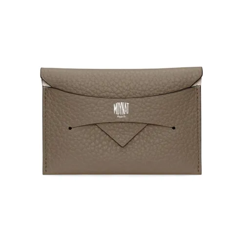 Moynat Taurillon Gex Коровья кожа Держатель для карт Мини Женский Бежевый Коричневый Серый