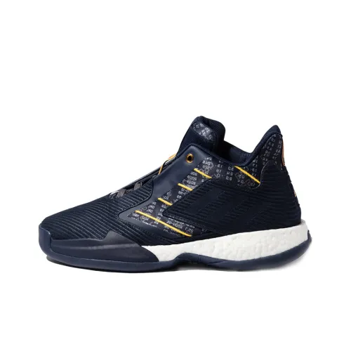 Adidas T Mac Millennium 2 Slip-Resistant Abrasion-Resistant MID Баскетбольные кроссовки Мужские Черный Золото