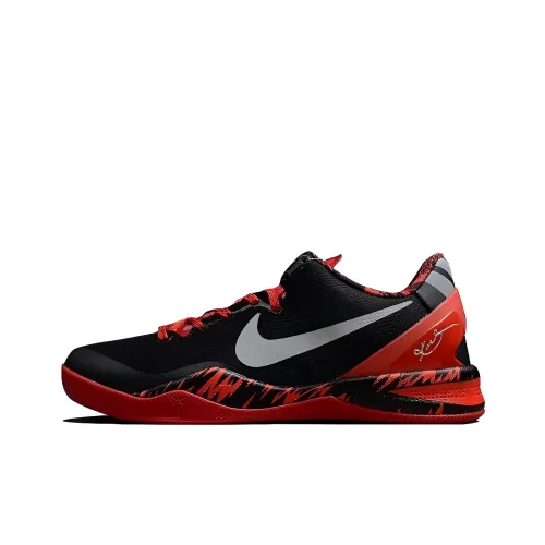 nike Kobe 8 System PP Kobe 8 Амортизаторы Slip-resistant Низкий топ Баскетбольные кроссовки Мужской Черный Красный