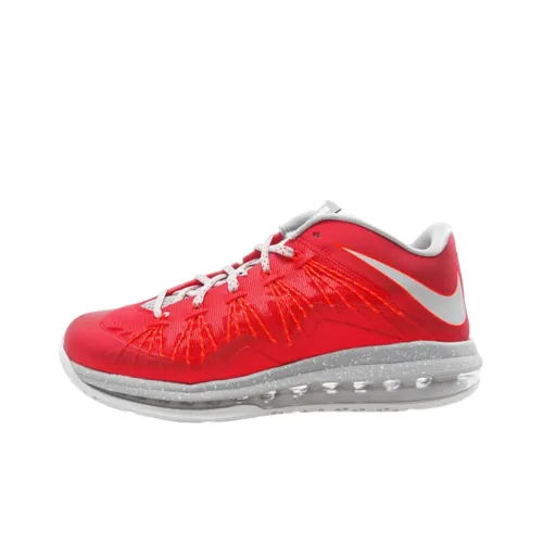 Nike Lebron 10 Low Ohio State Нескользящий Легкий Низкий Топ Баскетбольные Кроссовки Мужской Красный