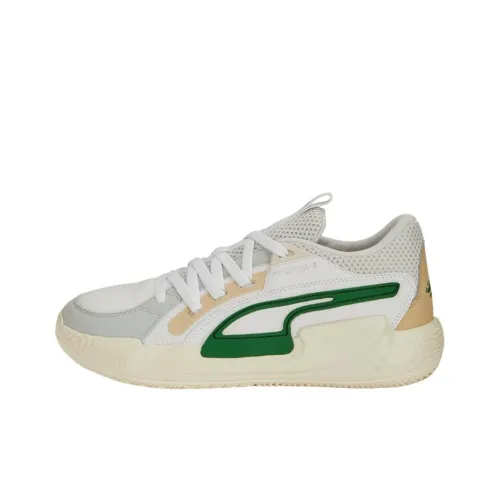 PUMA Court Rider CHAOS Slash Low Баскетбольные кроссовки Мужские Белый Зеленый