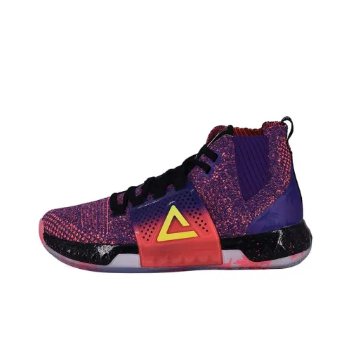 PEAK Slip-resistant Abrasion-resistant MID Топ Баскетбольные кроссовки Мужской Фиолетовый