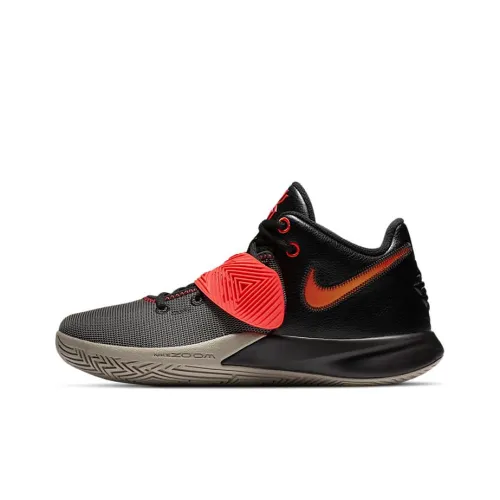 Nike Flytrap 3 Kyrie Shock Absorbers Slip-Resistant Low-Top Баскетбольные Кроссовки Мужские Черный Серый Красный Международная Версия