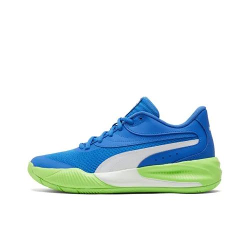 PUMA Triple Shock Absorbers Резистентный к истиранию MID Баскетбольные кроссовки Унисекс Сине-зеленый