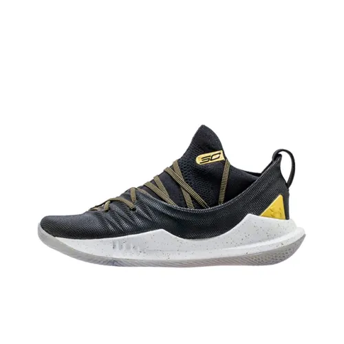 Under Armour CURRY 5 CURRY 5 Low Баскетбольные кроссовки для игры Топ Мужской Черный Золотой