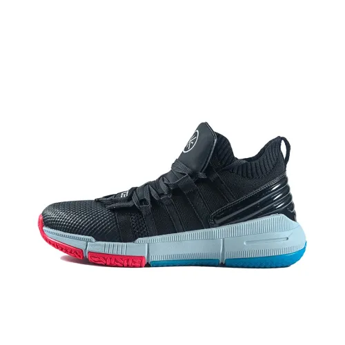 Подкладка Way Of Wade противоскользящий и устойчивый к истиранию покрытие MID топ баскетбольные кроссовки мужской черный синий