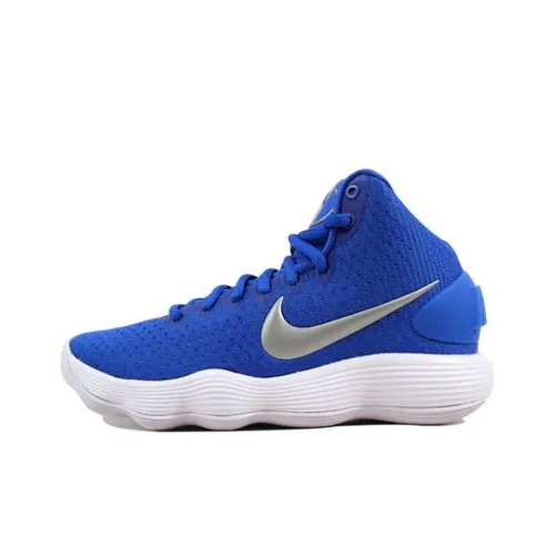 Nike Hyperdunk 2017 Амортизация MID Топ Баскетбольные кроссовки Женские Синий Белый