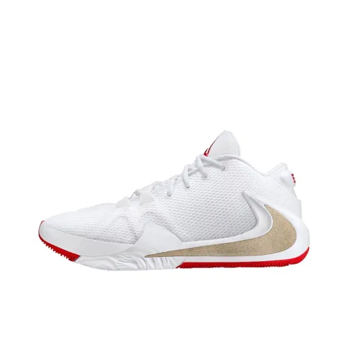 Nike Freak 1 Zoom EP Giannis MID Баскетбольные кроссовки для игры Мужской Белый Красный Азиатская версия