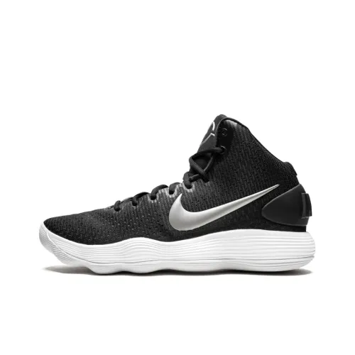 nike Hyperdunk 2017 TB Амортизаторы Slip-resistant Abrasion-resistant MID Топ Баскетбольные кроссовки Мужские Черный Серебряный