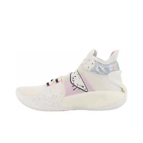 LiNing SONIC 9 Амортизация Противоскользящий Устойчивый к истиранию Покрытие Поддержка MID Баскетбольные кроссовки Мужской Белый